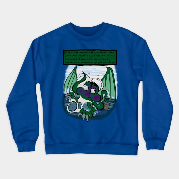 Lovecraftian Plastics Crewneck Sweatshirt by StudioBlueFox